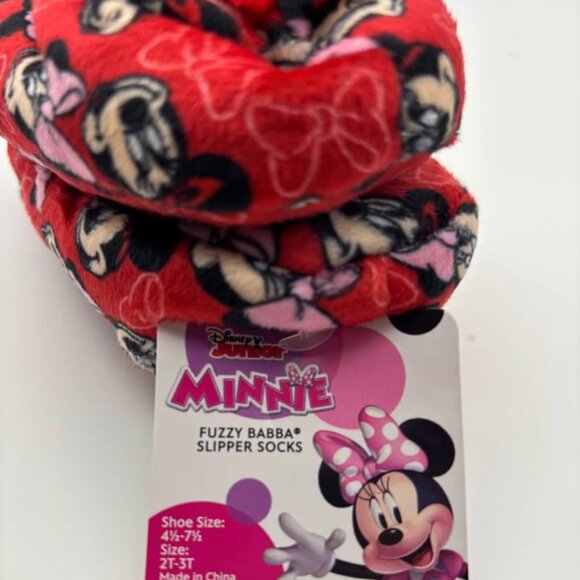 Toddler Slippers Disney Minnie Mouse 2T/3T Socks Fun Cute Warm NWT Classic Cute - Picture 2 of 6